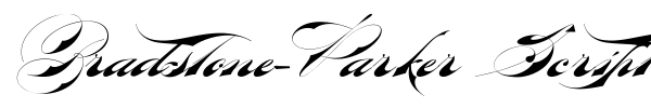 Bradstone-Parker Script font preview
